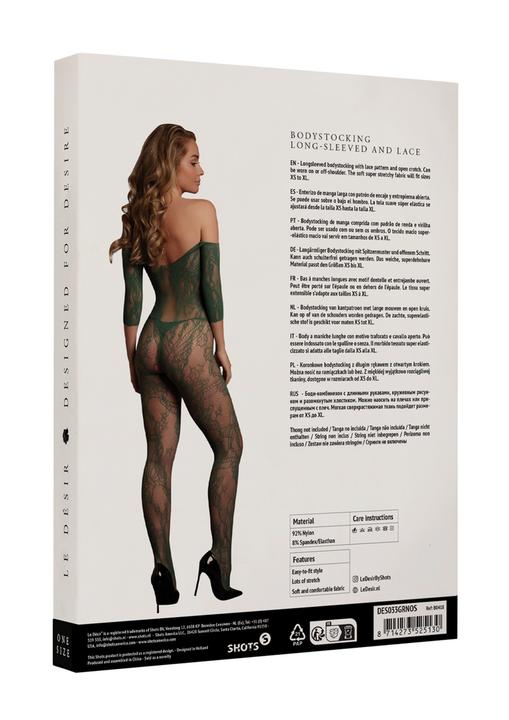 Actual product image Le Désir Lace Long-Sleeved Bodystocking - One Size (One size)