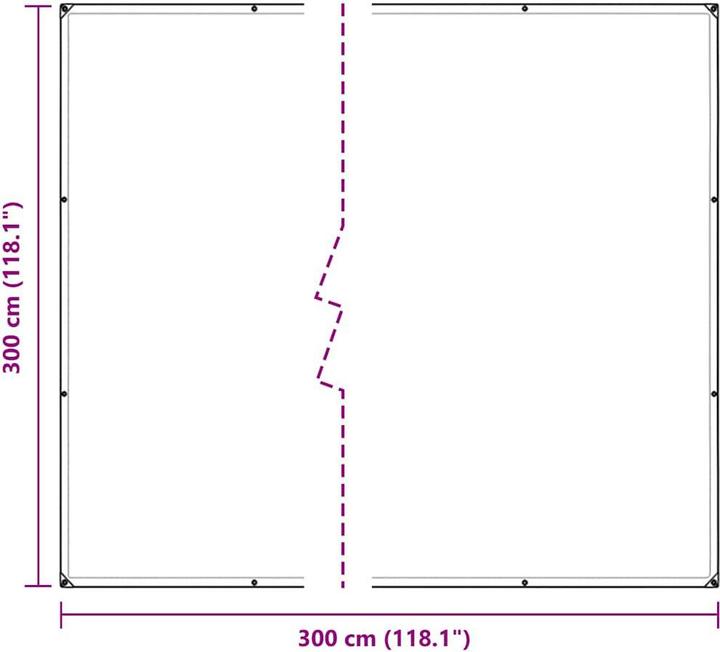 Actual product image vidaXL durchsichtige Plane (3 x 3 m)