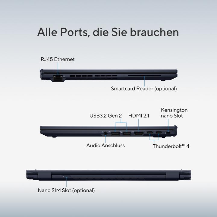 Actual product image ASUS ExpertBook B5 (14", 1000 GB, 32 GB, DE, Intel Core Ultra 7 155U)