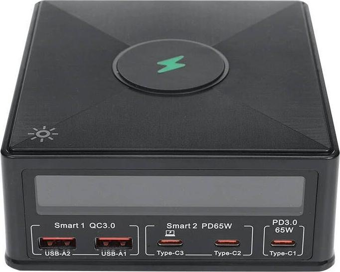 Actual product image BlitzWolf Charger 868H, 2xUSB-A, 3xUSB type-C, 160W (black) (160 W)