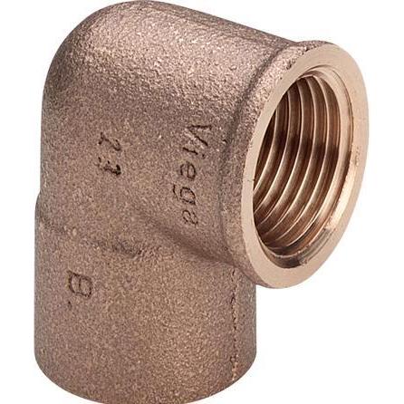 Viega, Zubehör Sanitärinstallation, Elbow 90 ° F 1/2 "x 15mm 94090 G - 100667