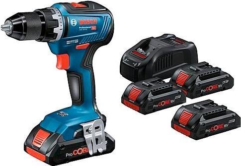 Actual product image Bosch Professional Professional set: GSB 18V-55 cordless impact drill, 3 x ProCORE18V 4.0Ah, L-case (Rechargeable battery operated)