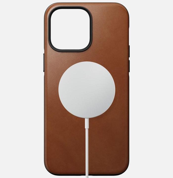 Actual product image Nomad Back Cover Modern Leather iPhone 14 Pro Max Light Brown (Apple iPhone 14 Pro Max)