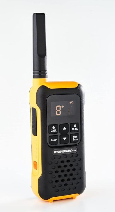 Produktbild Dynascan PMR PNI F-15 tragbares Radio, 446 MHz, 0,5 W, 16 CH, wasserdicht IP67, Set mit 2 Stück (12 km)
