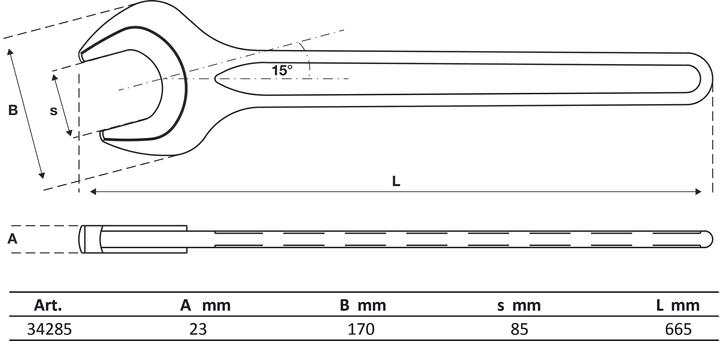 Actual product image BGS Single Open End Spanner DIN 894 85 mm (85 mm)