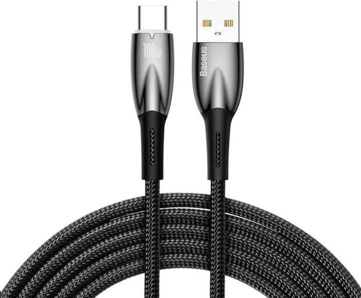 Immagine prodotto Baseus Cavo USB per USB-C Glimmer Series, 100W, 2m (nero) (2 m, USB 2.0, 100 W)