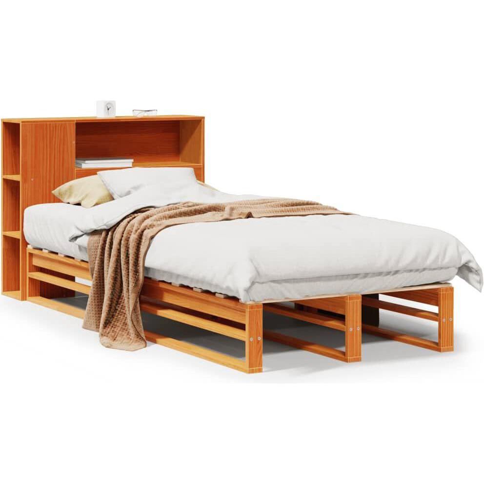 VidaXL, Bett, Bett mit Regal ohne Matratze (75 x 190 cm)