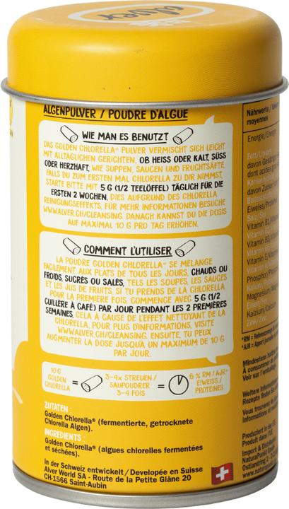 Nährwerte und Zutaten Alver Golden Chlorella (100 g)