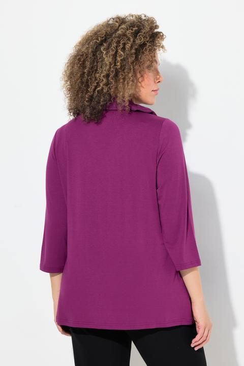 Produktbild Ulla Popken Shirt, Taft-Kragen, Classic, V-Ausschnitt, 3/4-Arm (58)