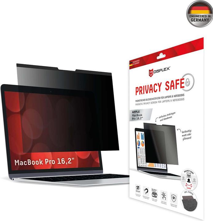 Immagine prodotto Displex Privacy Safe, Laptop Blickschutzfilter (16.20", 16:10)