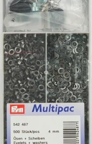 Immagine prodotto Prym Occhielli + dischi, bruniti 4 mm, stagno 500 pezzi, multipack ottone