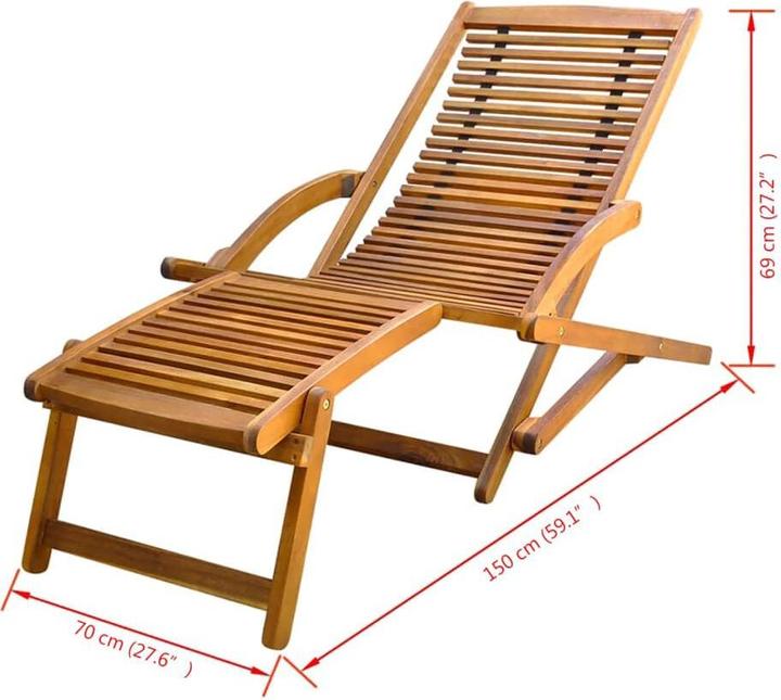 Produktbild vidaXL Liegestuhl (150 cm)