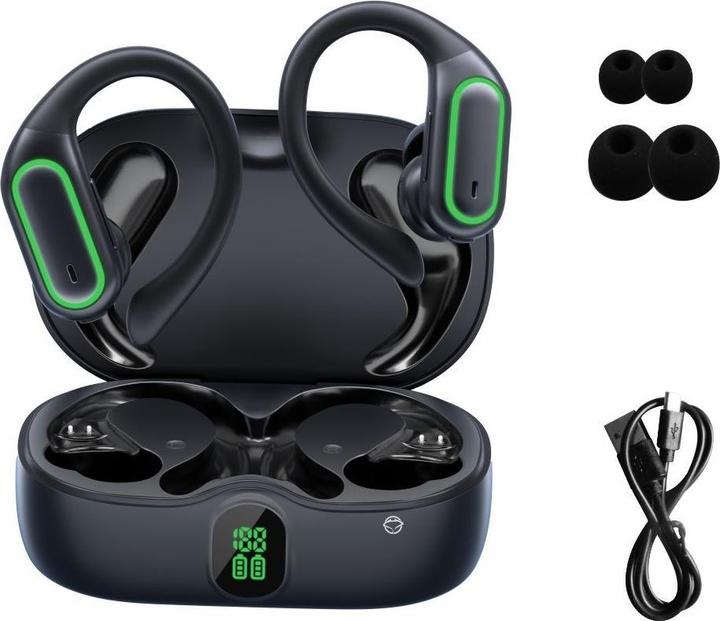 Actual product image Manta Wireless headphones MTWS011B Rytmo Sport Black (No noise cancellation, Wireless)