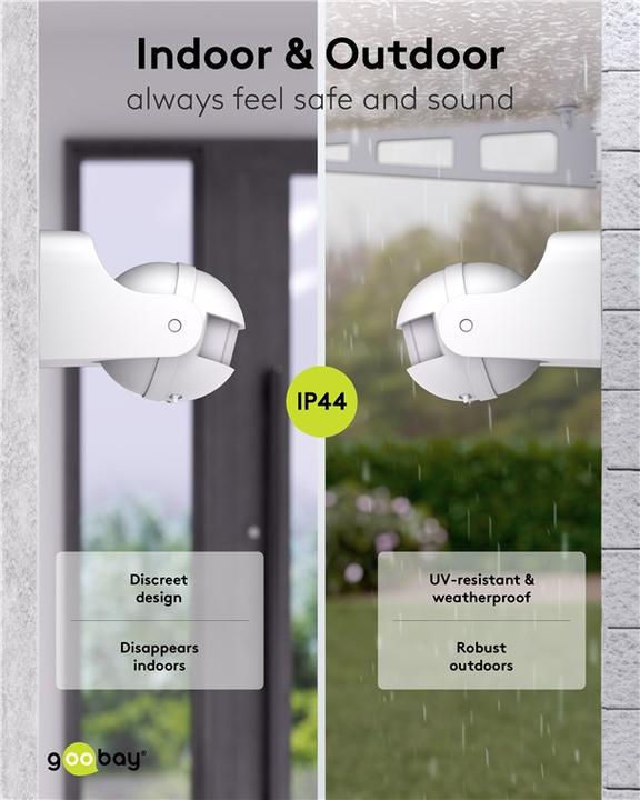 Produktbild Goobay Bewegungsmelder, neigbar, weiss