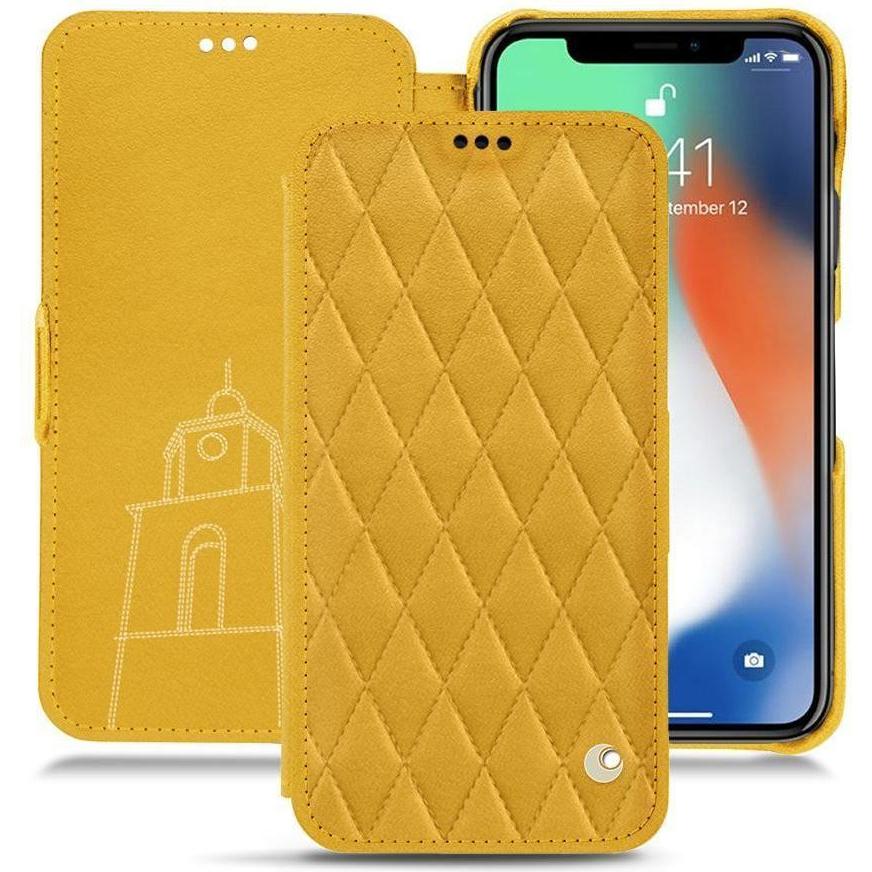 Thumbnail - Noreve Lederschutzhülle horizontal (Apple iPhone XS Max), Smartphone Hülle, Orange