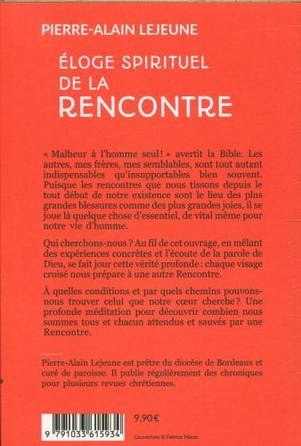 Actual product image Éloge spirituel de la rencontre (French, Lejeune Pierre-Alain, 2024)