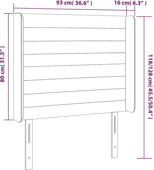 Image du produit vidaXL Aaliyah (93 x 16 x 128 cm)