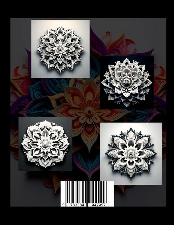 Produktbild 3D Mandala Malbuch 'Black & White'