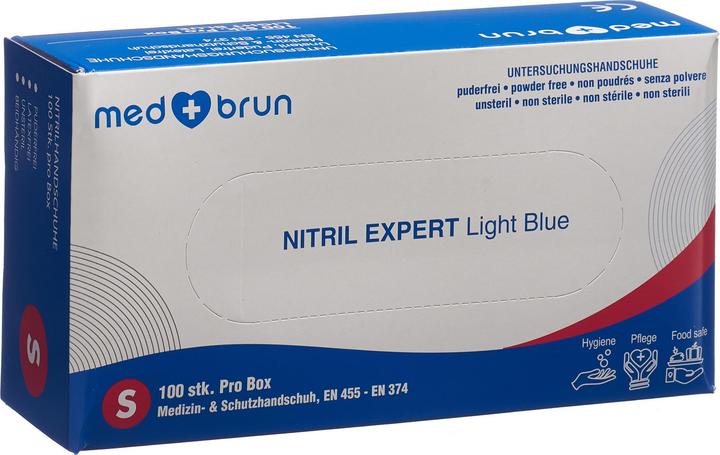 Image du produit MedBrun Nitrilhandschuhe Nitril Expert light blue (S)