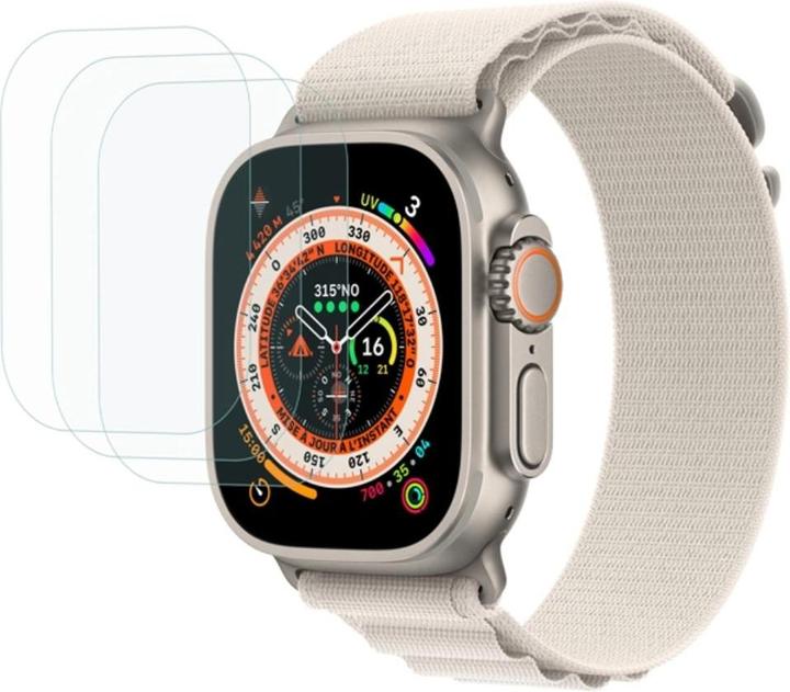 Actual product image EKO 3-pack tempered glass screen protector for Apple Watch Ultra 49mm