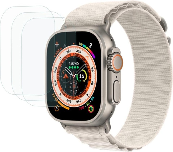 Immagine prodotto EKO Confezione da 3 protezioni in vetro temperato per Apple Watch Ultra 49mm