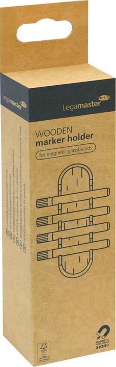 Actual product image Legamaster Pen Holder Wooden Glass Board, Light Brown