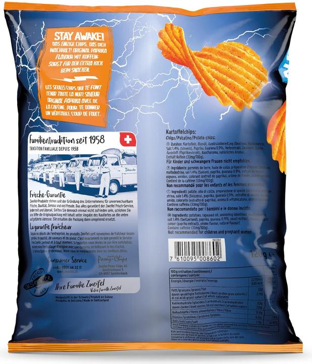 Image du produit Zweifel Chips Wave Energy Paprika 120 g (120 g)