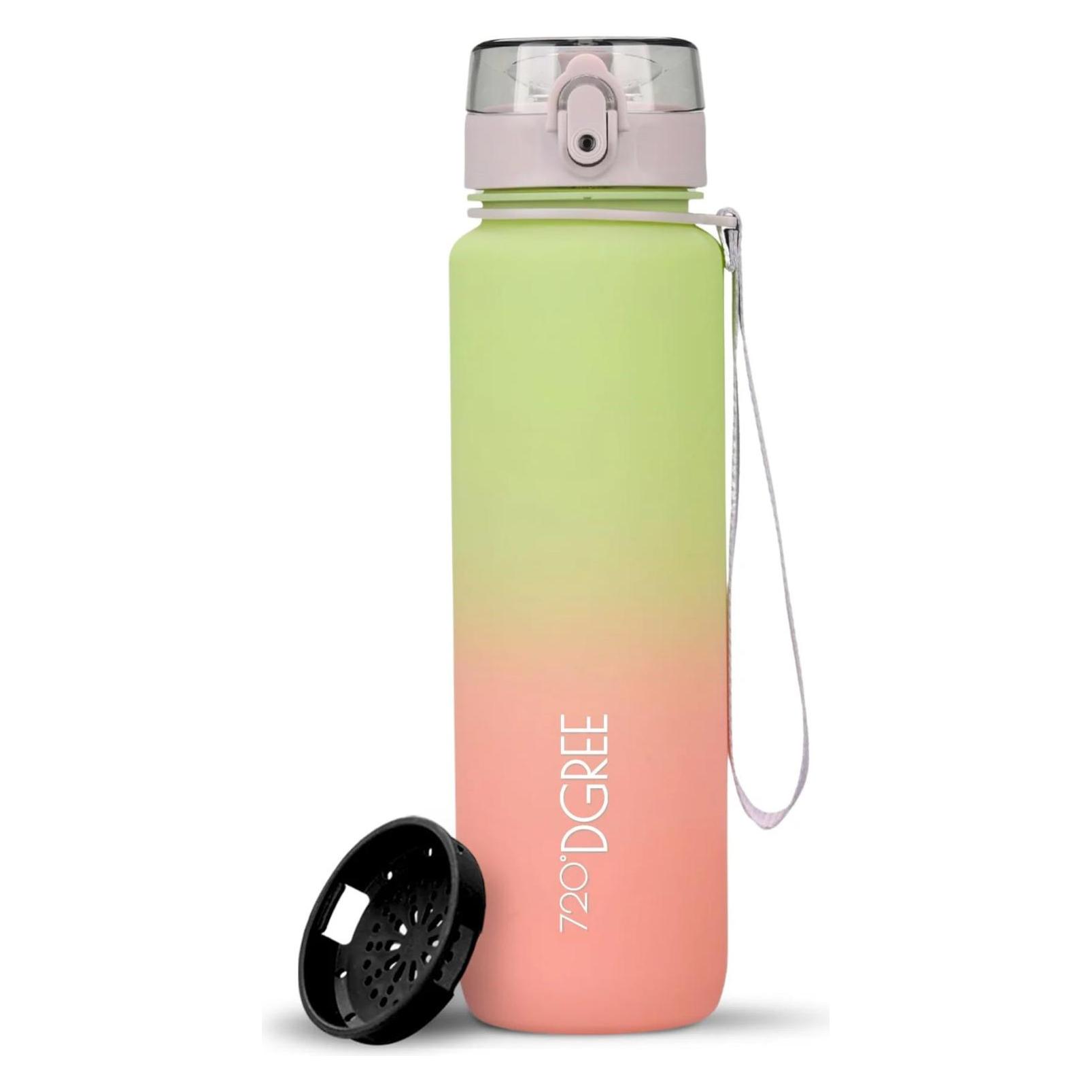 720°DGREE Borraccia 1,5Litri uberBottle +Infusore, crystalClear- Senza-BPA, Prova di Perdite - Bottiglia, Borracce d'Acqua Sportiva per Palestra, Studio Fitness, Gym, Workout, Escursioni, Università