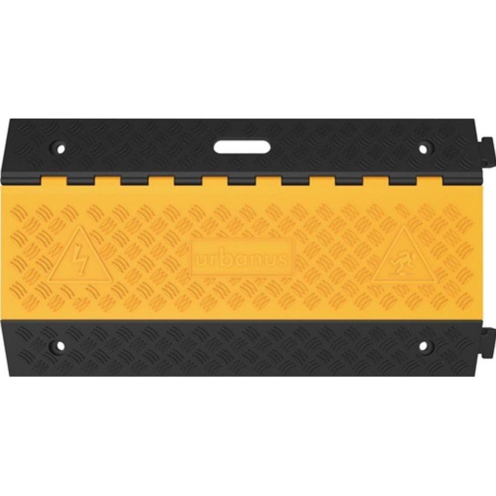 HP Autozubehör, Kabelschutz + Kabelführung, Schlauch- und Kabelbrücke L900xB500xH50mm Gummi schwarz/gelb 5 Kanäle (Kabel...
