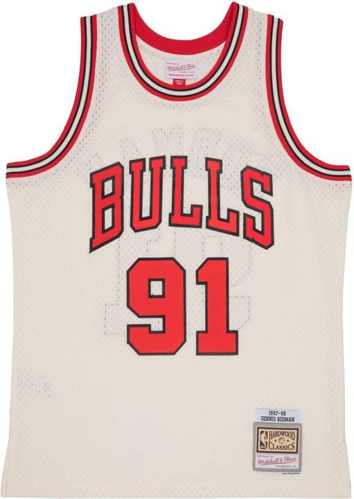 Immagine prodotto Mitchell & Ness Maglia Swingman Uomo dei Chicago Bulls Dennis Rodman, colore bianco sporco della squadra (M)