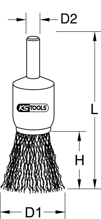 Actual product image KS Tools BRONZEplus brush