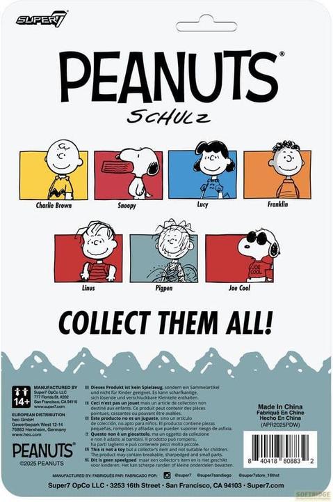 Actual product image Super7 Peanuts ReAction Actionfigur Wave 8 Pigpen 9 cm