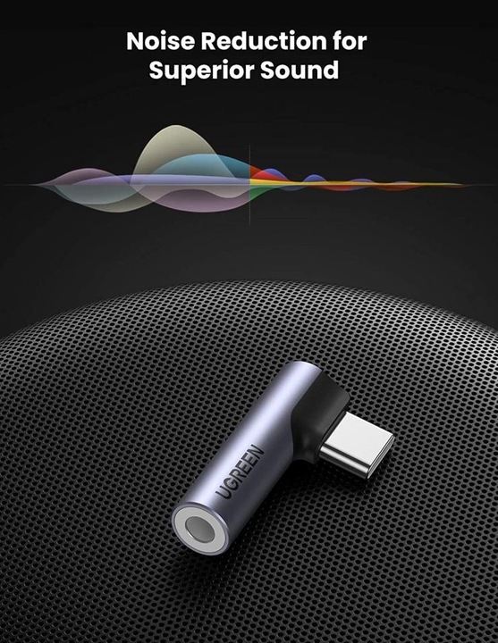Produktbild Ugreen Winkelstecker (USB Typ C, 3.5mm Buchse)