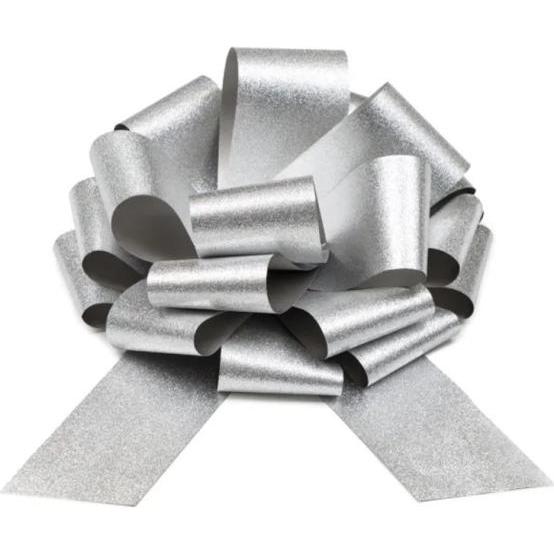Partydeco Dekoschlaufe XL - silber - DIY