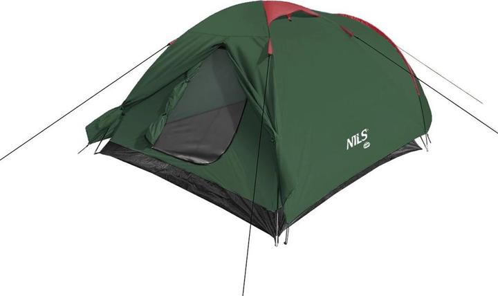 Produktbild Nils Nc6013 Grüner Und Roter Rocker Camp Campingzelt (Kuppelzelt, 4.20 kg, 3 Personen)