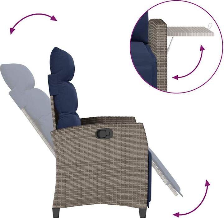 Produktbild vidaXL Gartensessel verstellbar