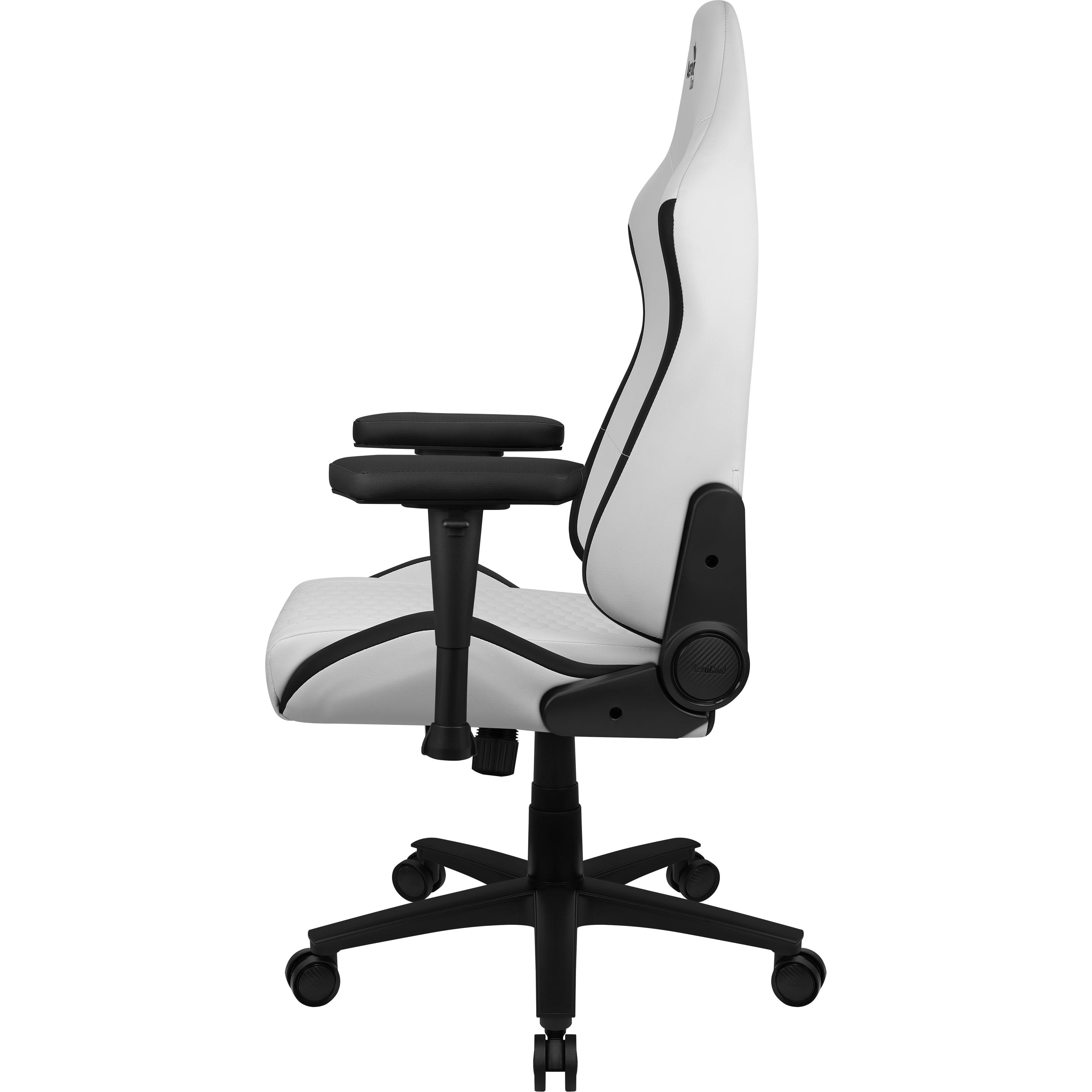 Thumbnail - AeroCool CROWNMOONSW Videospiel-Stuhl Universal-Gamingstuhl Gepolsterter Sitz, Gaming Stuhl, Weiss