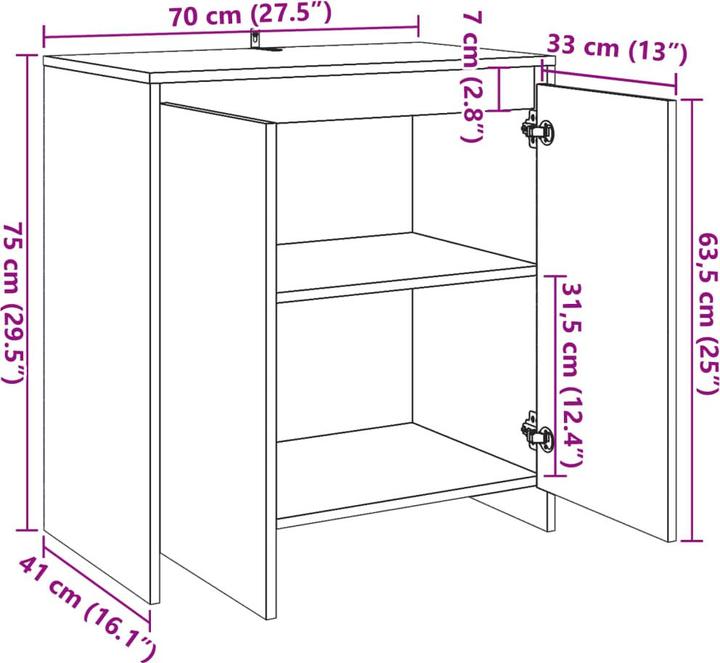 Image du produit vidaXL Sideboard (70 x 41 x 75 cm)