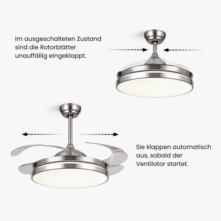 Image du produit Hermex Deckenventilator mit LED-Beleuchtung Deckengebläse Ventilator