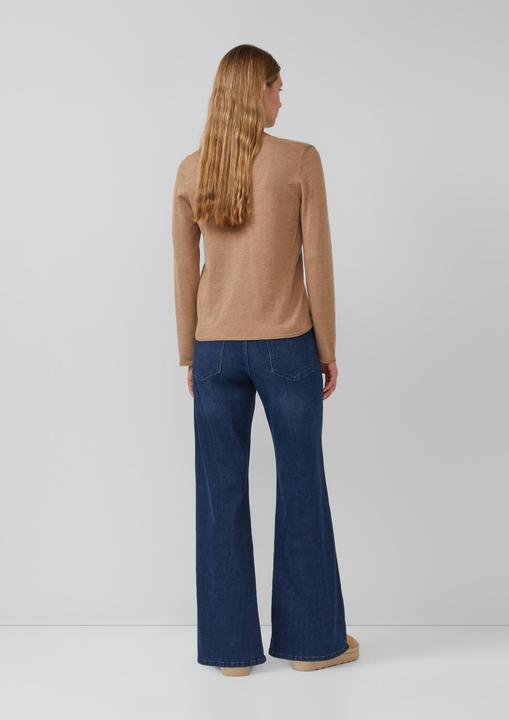 Actual product image s.Oliver Strickpullover Feinstrickpullover mit V-Ausschnitt und Rollkante am Saum (34)