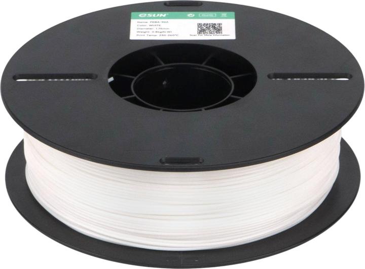 Produktbild eSUN Filament PEBA 90A Weiss 1.75 mm 1 kg (PEBA, 1.75 mm, 1000 g)