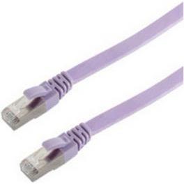 Shiverpeaks RJ45 Patchkabel flach U/FTPCat.7 Rohkabel violett 15,0m (U/FTP, CAT7, 15 m), Netzwerkkabel