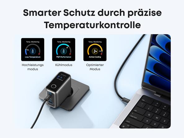 Produktbild Anker Charger 100W incl. Display 2x USB-C 1x USB-A (100 W, 3 Ports)