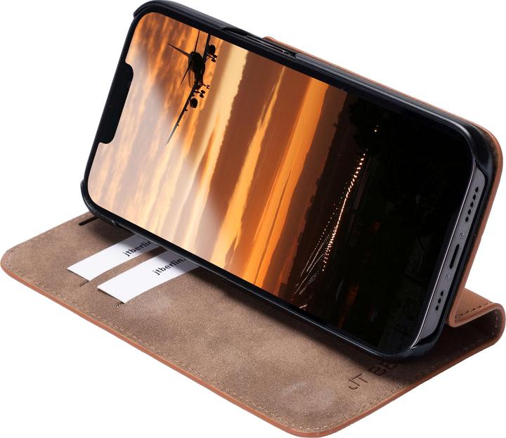 Actual product image JT Berlin Genuine leather BookCase Tegel (Apple iPhone 16)