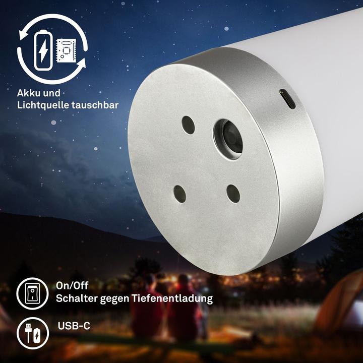 Image du produit Briloner Akku RGB+W LED Tischleuchte, Chrome-matt (280 lm)