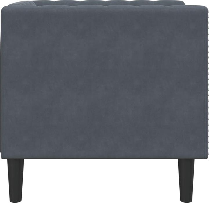 Image du produit VidaXL Chesterfield Fauteuil lounge Fauteuil club Canapé Fauteuil rembourré Gris foncé