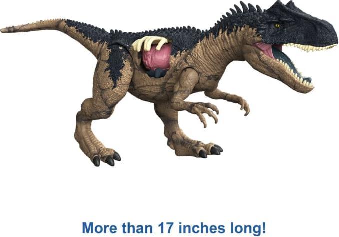 Actual product image Mattel Jurassic World - Extreme Damage Roarin' Allosaurus