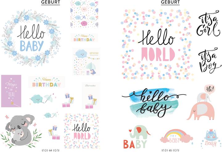 Actual product image Bullet Journal Sticker Book Hello Baby:750 adorable sayings and decorative elements for the birth