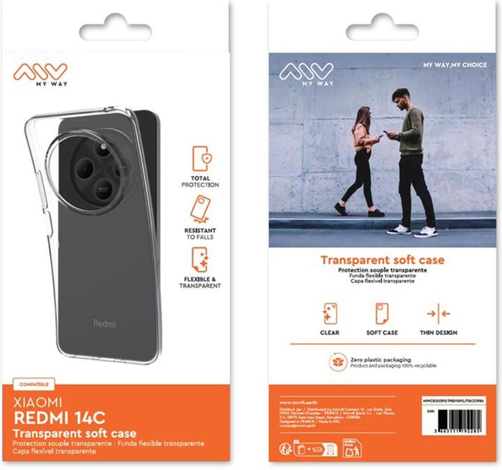 Actual product image My Way Coque Souple Transparent Xiaomi Redmi 14c (Xiaomi Redmi 14C)