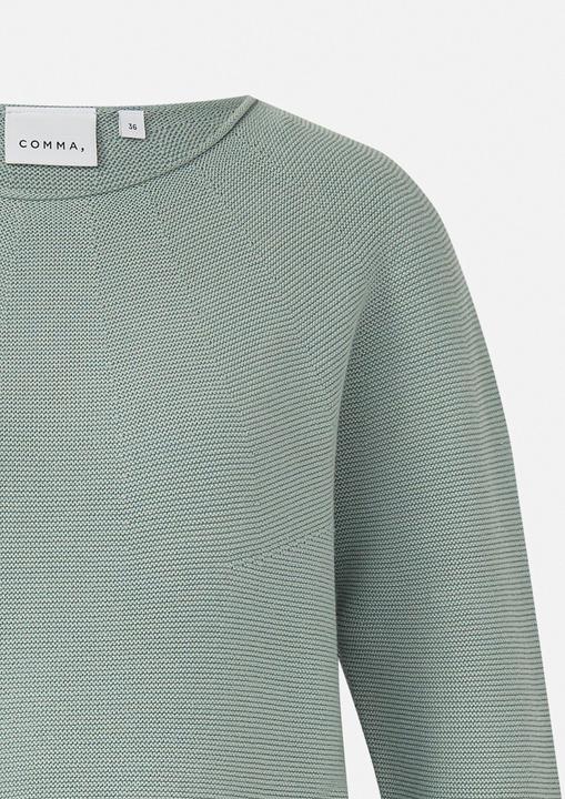 Image du produit Comma Strickpullover Cropped Strickpullover im Relaxed Fit mit Strukturmuster (36)